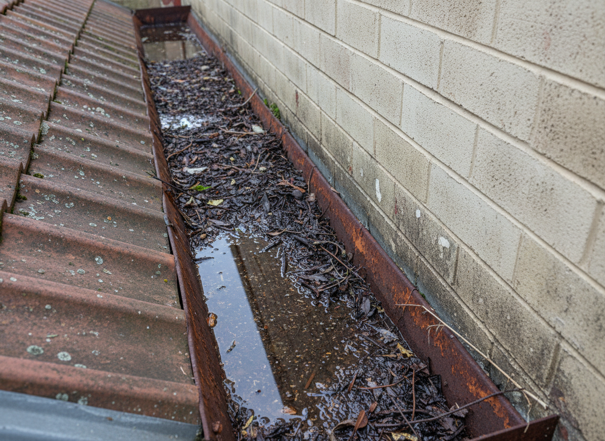 Box gutter failure on inter-war flats