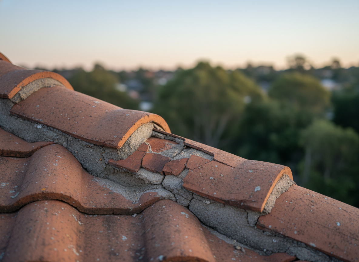 Ridge and valley failure on older tile