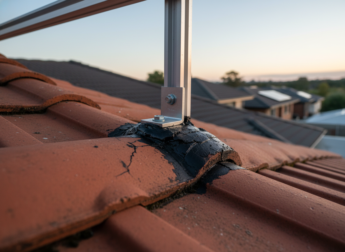 Solar-panel mount leaks