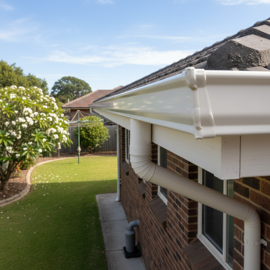 Gutters & downpipes — quad gutter run